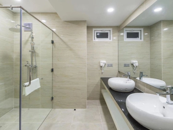 a bathroom of the 2br luxury condo unit resale CVIK 2 in Sangkat 4 Sihanoukville Cambodia