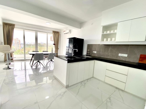 the kitchen of the 2br luxury condo unit resale CVIK 2 in Sangkat 4 Sihanoukville Cambodia