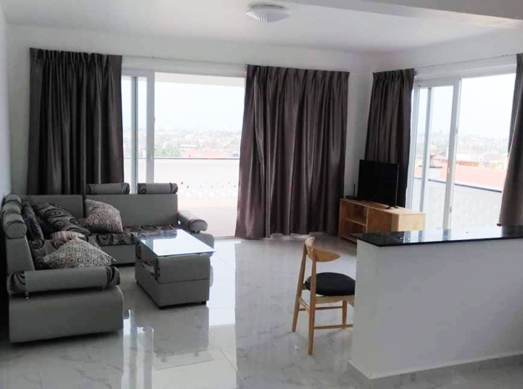the living room of the penthouse resale O3 Sangkat 4 Sihanoukville