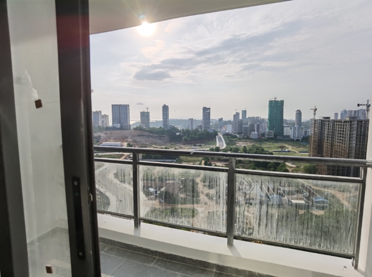the balcony of the studio condo for sale at Star Bay in Sangkat 3 Sihanoukville