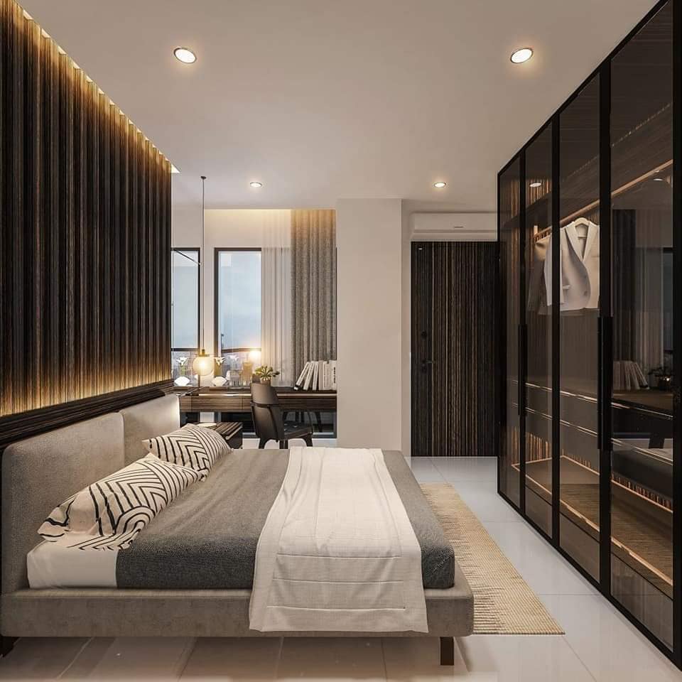 the bedroom of the 1 bedroom condo for sale at 88 residences in Sihanoukville