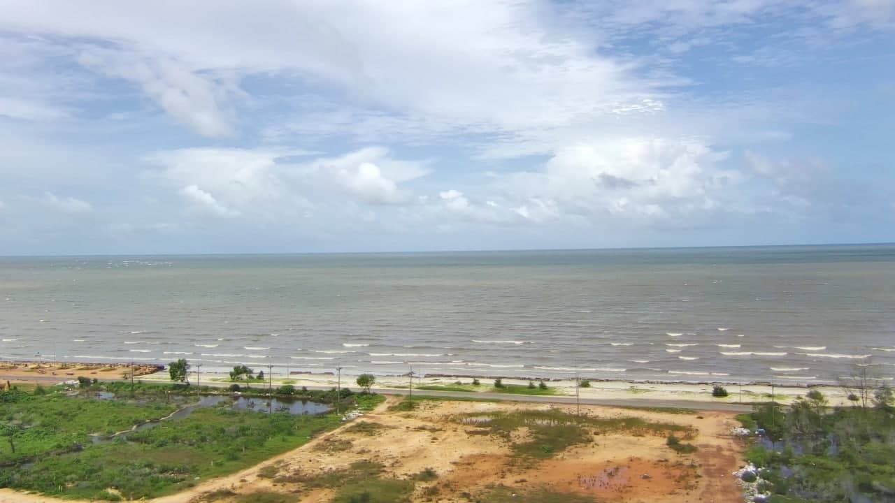 beachfront land for sale in Koh Kong Cambodia drone photo of Kum Pak Khlang